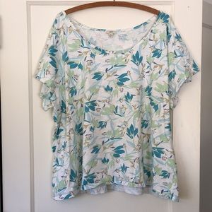 J. Jill Cool Floral T-Shirt